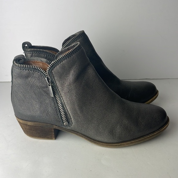 Lucky Brand Bartalino Pewter Gray Ankle Boots 7.5 - Picture 3 of 9
